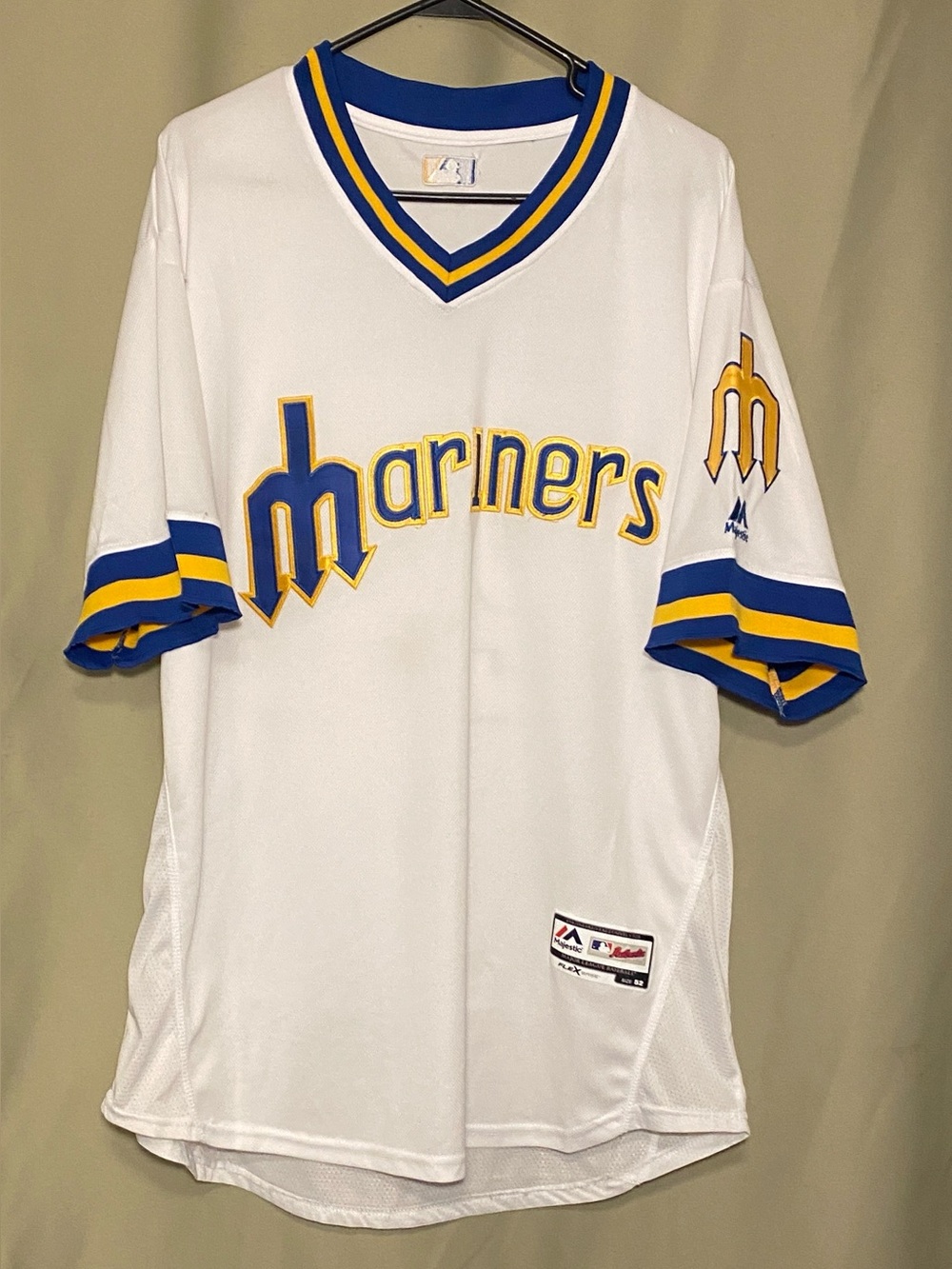 Majestic Seattle Mariners Ken Griffey Jr #24 MLB Baseball Flex Base Jersey 52
